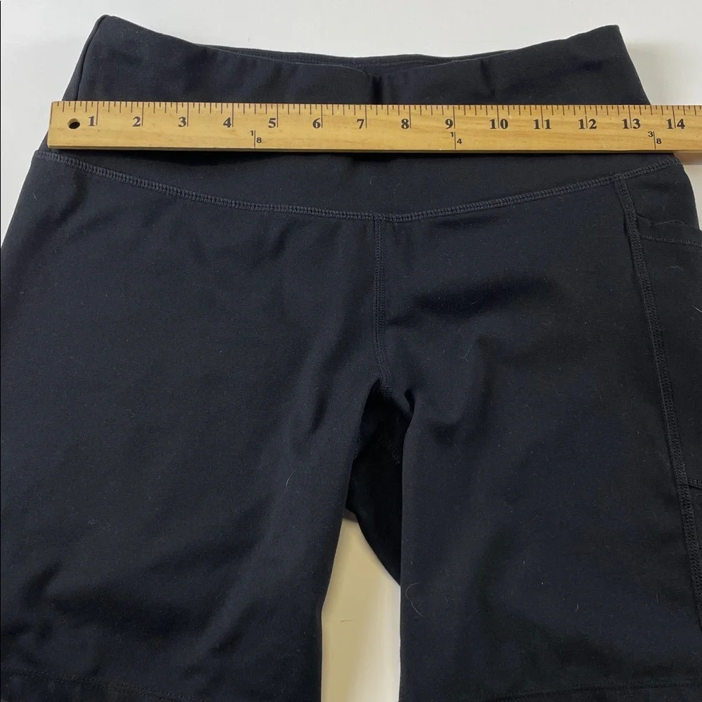 DKNY  Black Biker Shorts Women’s Medium High Rise Stretch Athletic Pockets - Picture 4 of 6